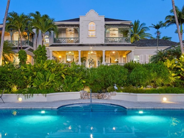 Pool at Caribbean luxury homes Bajan Heights.