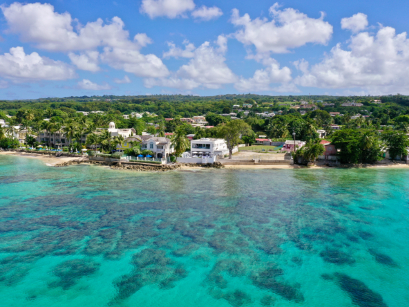 Solaris beachfront luxury home for sale in Barbados with pool, jacuzzi and private beach access