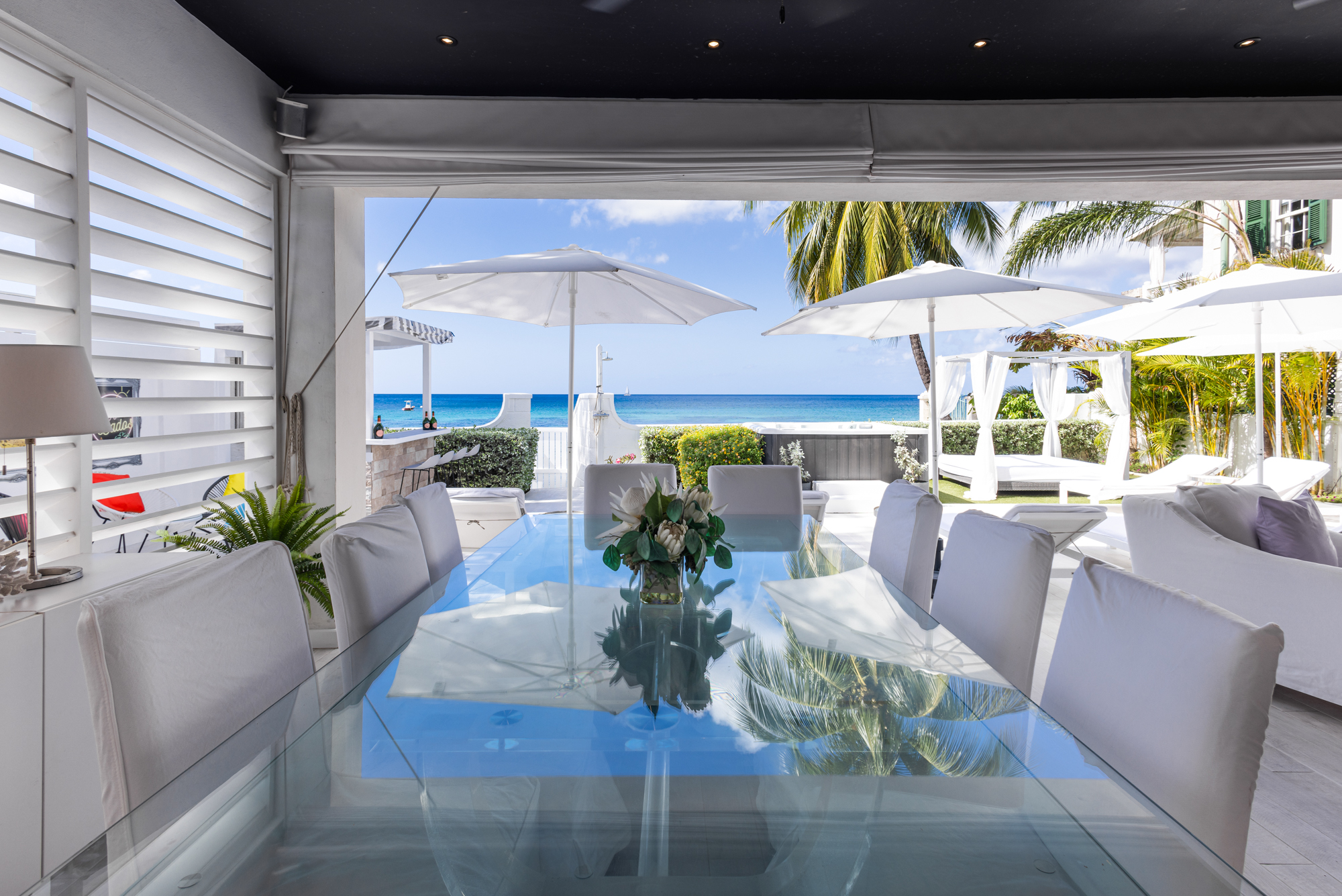 Barbados luxury modern beachfront villa