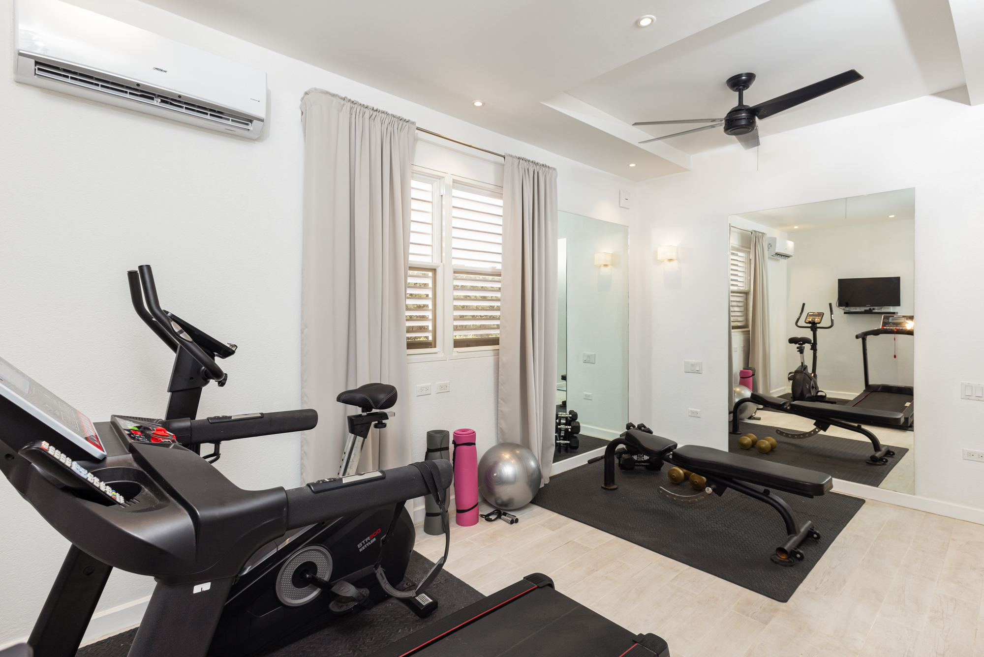 Barbados luxury modern beachfront villa with private gym