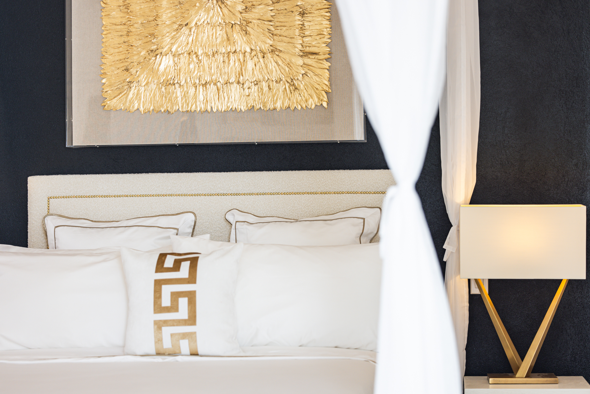Barbados luxury modern beachfront villa guest suite