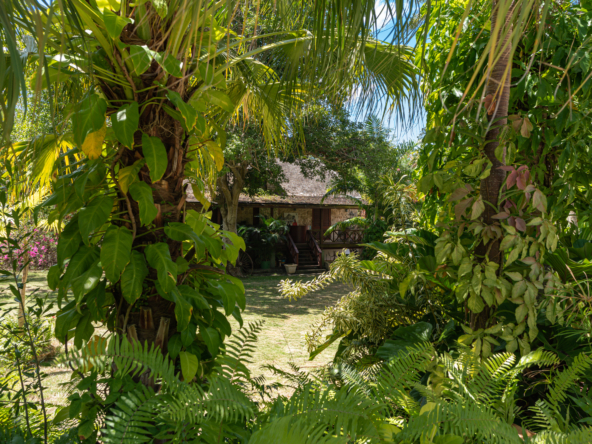 Lancaster Great House cottage surrounded by tropical lush gardens