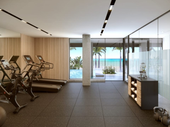 beachfront condos barbados allure 102 shared space modern gym