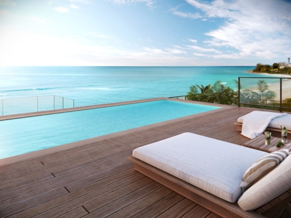beachfront condos barbados allure 102 roof pool and terrace