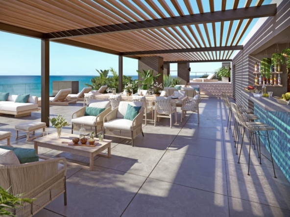 beachfront condos barbados allure 102 shared space bar and lounge