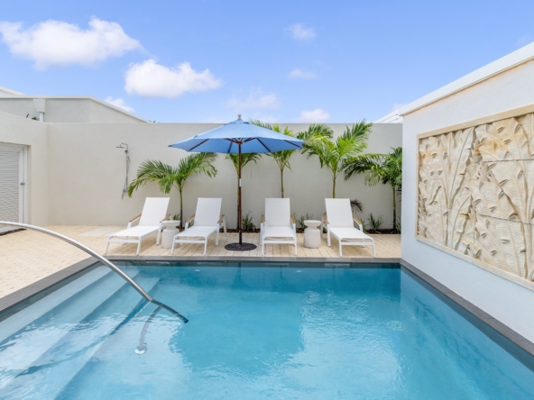The private pool at Porters Place 14, in a exclusive gated community