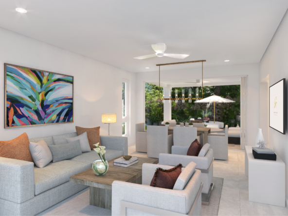 new Barbados properties, Golden Acre Phase 2, modern living room