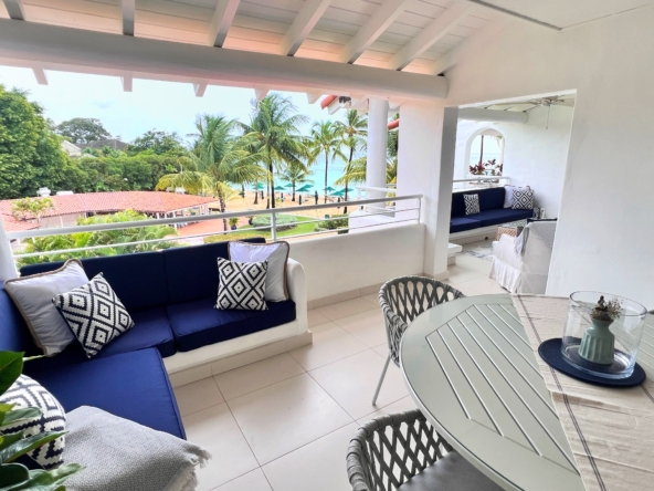 Ocean view from the balcony at luxurious apartment Always Summer at Glitter Bay Barbados