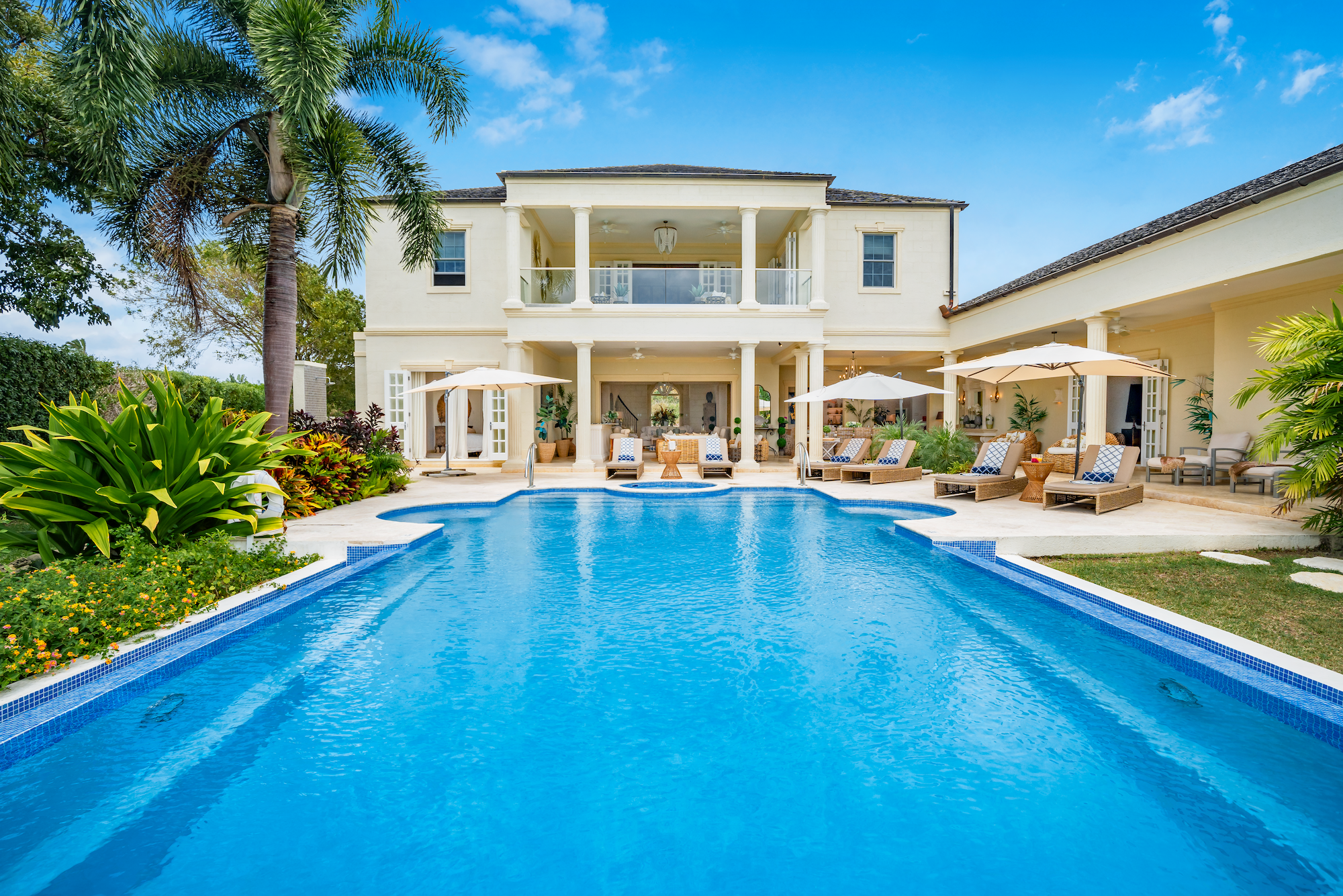 Exterior and pool of Hummingbird, luxury Real estate for sale in Barbados