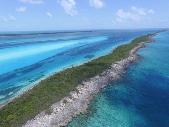 birds eye view of private island North Eleuthera, North Pimlico Island