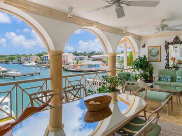 View of a marina from the balcony of holiday in Barbados at Port St. Charles 266