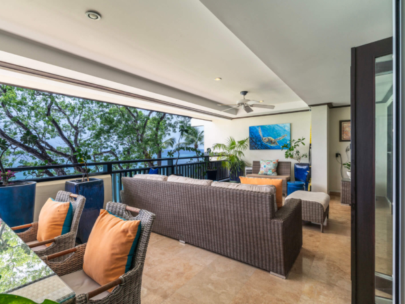 Balcony with ocean views at luxury oceanfront Barbados