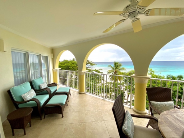 balcony and ocean views at Sapphire Beach in St. Lawrence Gap, Barbados