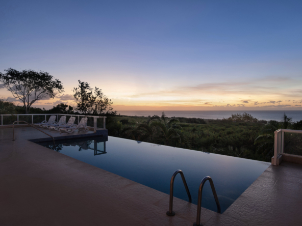 Infinity pool at Sunset at property for sale in Barbados, Sundeck.