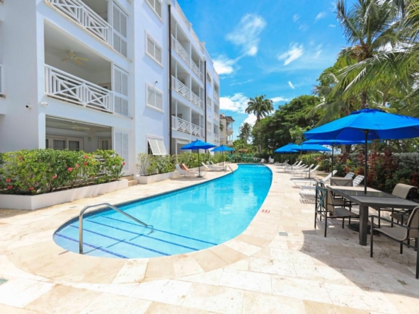 Image showing beautiful exterior of Luxurious beachfront apartment in Paynes Bay.