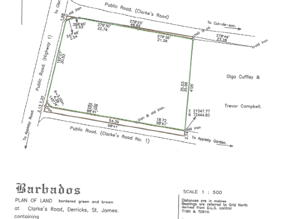 Plot plan of prime commercial property