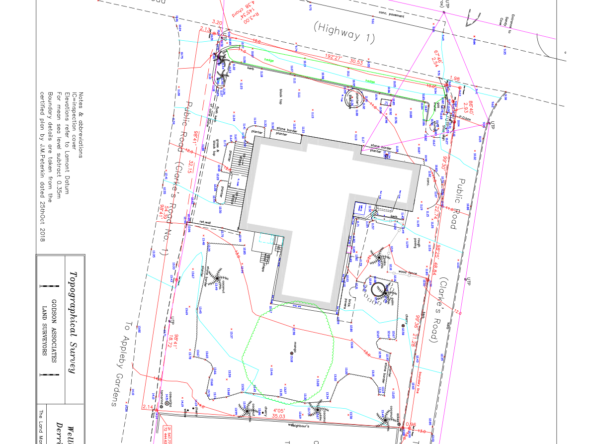 Plot plan of prime commercial property